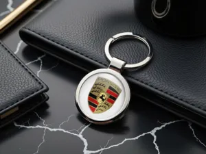 Porsche Porte-clés Métal Édition Acier Premium